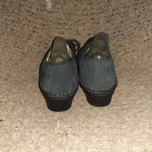 FINN COMFORT-Black Nubuck Loafers-Lace-Up-Wedge Heel-Size 6 UK-8 US-Near Mint - Picture 5 of 8